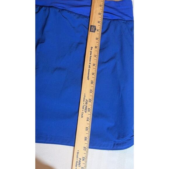 LANDS END Swim Board Skort Women 10 Electric Blue Skirt Comfort Waist Pockets - Picture 6 of 7